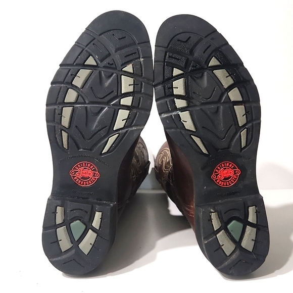 Justin Stampede WK4575 Leather Western Cowboy Boots Men's Size 10.5 D - Picture 12 of 16